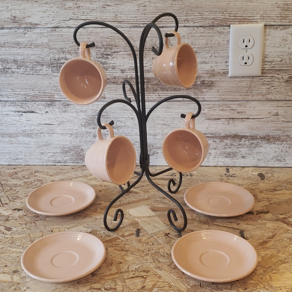 Not for sale Fiestaware Apricot Tea Cups & Saucer